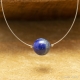 Collier Fil inox Lapis-Lazuli
