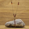 Collier Fil inox Agate Rouge & Hématite