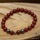 Bracelet Extensible en Agate Rouge