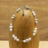 Bracelet Fil en Inox & Trio de pierres d'Howlite