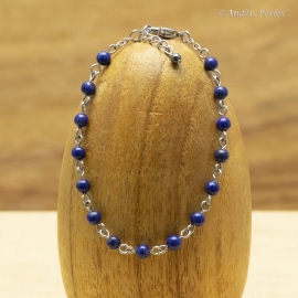 Bracelet Chaîne Inox & Multiple Lapis-Lazuli