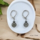 Boucles Oreilles Dormeuse avec pierre Labradorite