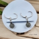 Boucles Oreilles Dormeuse avec pierre Labradorite