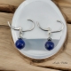 Boucles Oreilles Dormeuse avec pierre Lapis Lazuli