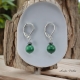 Boucles Oreilles Dormeuse avec pierre Malachite