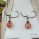 Boucles Oreilles Dormeuse avec Pierre de Soleil