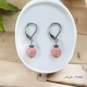 Boucles Oreilles Dormeuse avec pierre Rhodochrosite