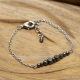 Bracelet chaîne Hématite Billes Inox 